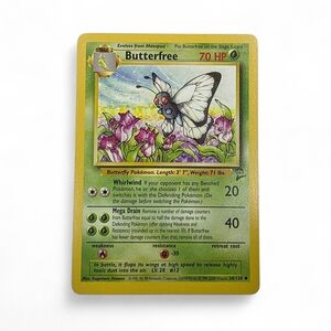 Vintage 90s Butterfree Base Set 2 Pokemon Trading Card